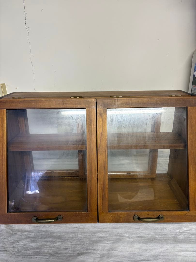 昭和レトロ　木製ガラスケース　ショーケース