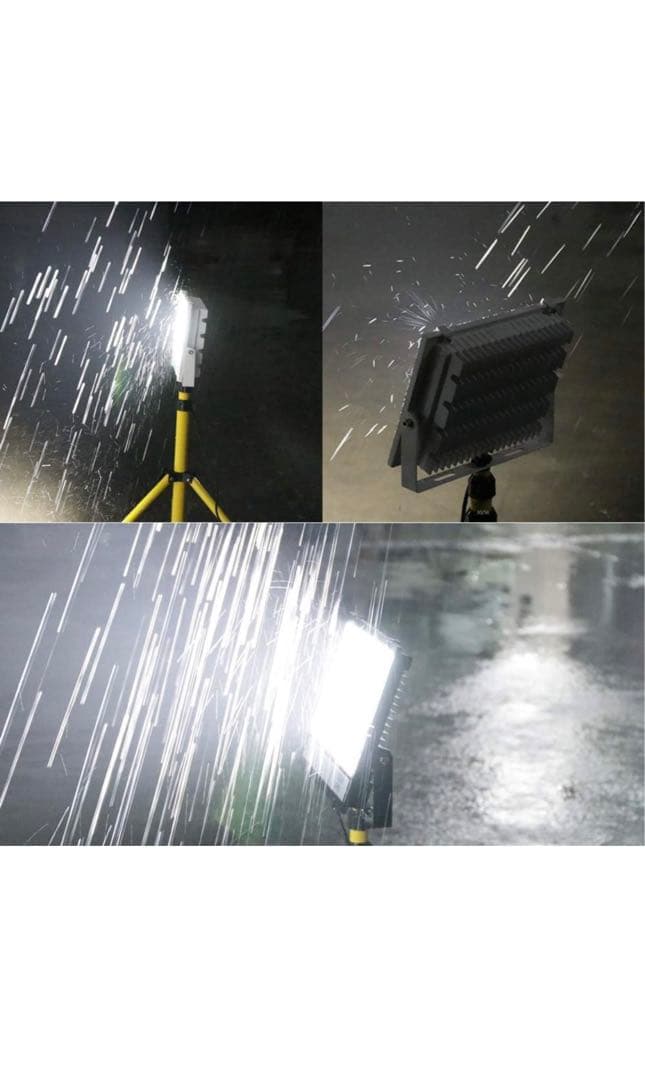 【新品未使用品】薄型軽量大光量 LED投光器 100W 2個セット