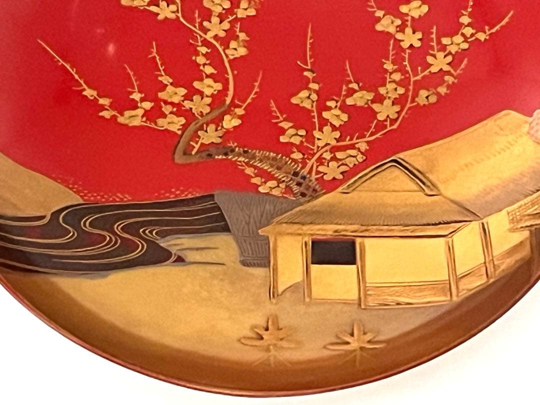 盃 蒔絵 金銀 螺鈿 漆器 三ツ組盃 古満 箱入り 時代 極稀少