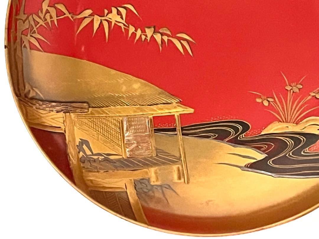 盃 蒔絵 金銀 螺鈿 漆器 三ツ組盃 古満 箱入り 時代 極稀少