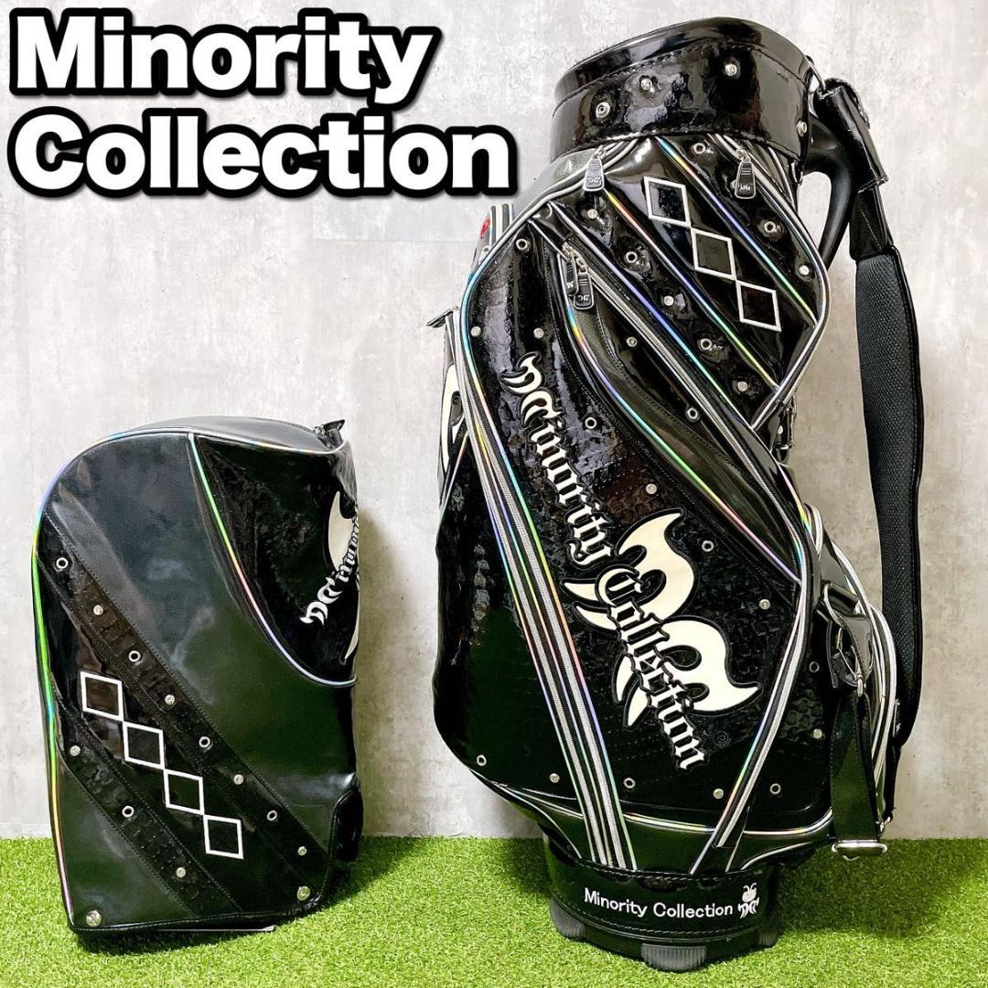マイノリティコレクション キャディバッグ オールエナメル 3点式 ロゴ刺繡入り