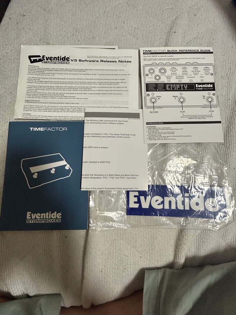 Eventide TimeFactor ディレイ 箱、説明書、アダプター付き