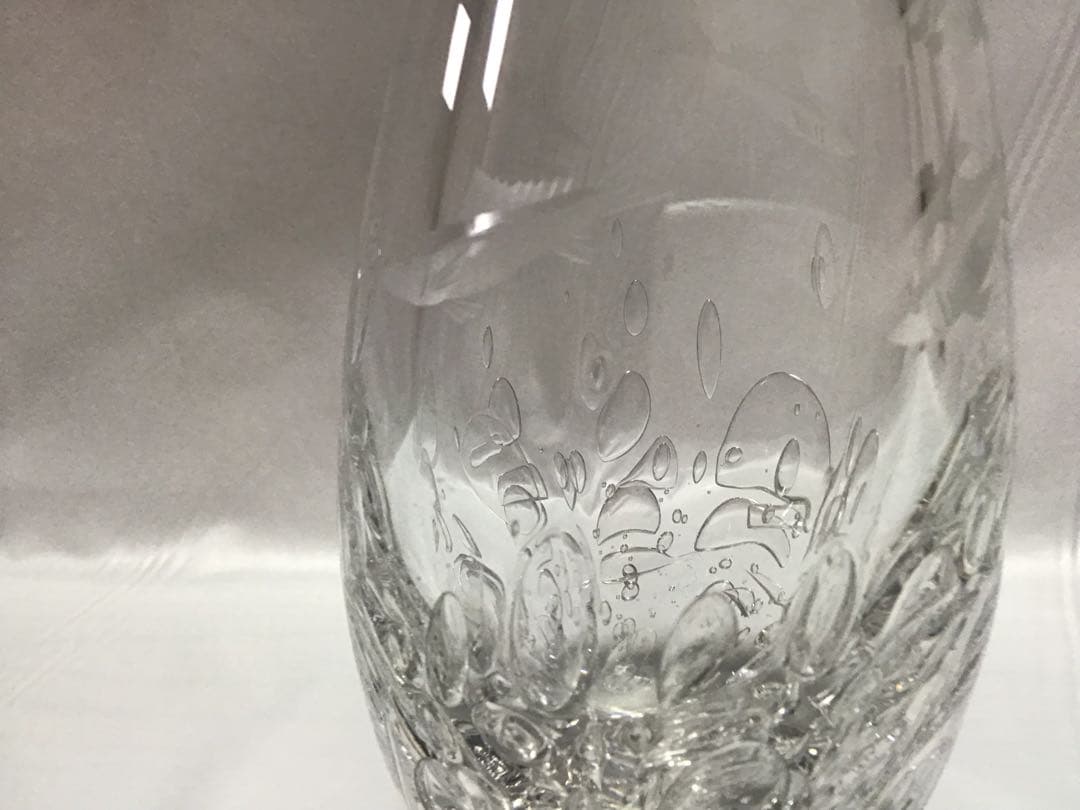 カガミクリスタル　各務満　カガミミツル　花瓶　鮎