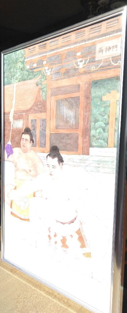 絵画日本画原画「明治神宮奉納土俵入り」