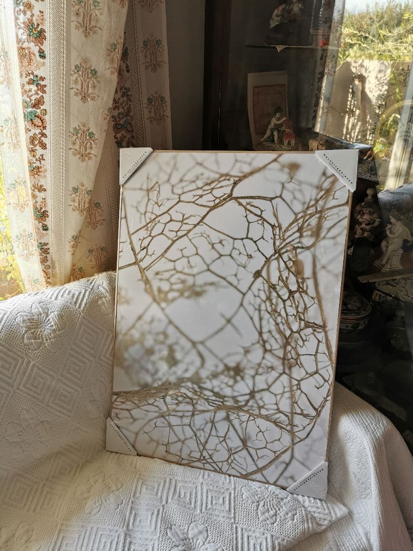 未開封デンマーク アートパネル マレリファブリケン 白木オーク リーフスケルトン