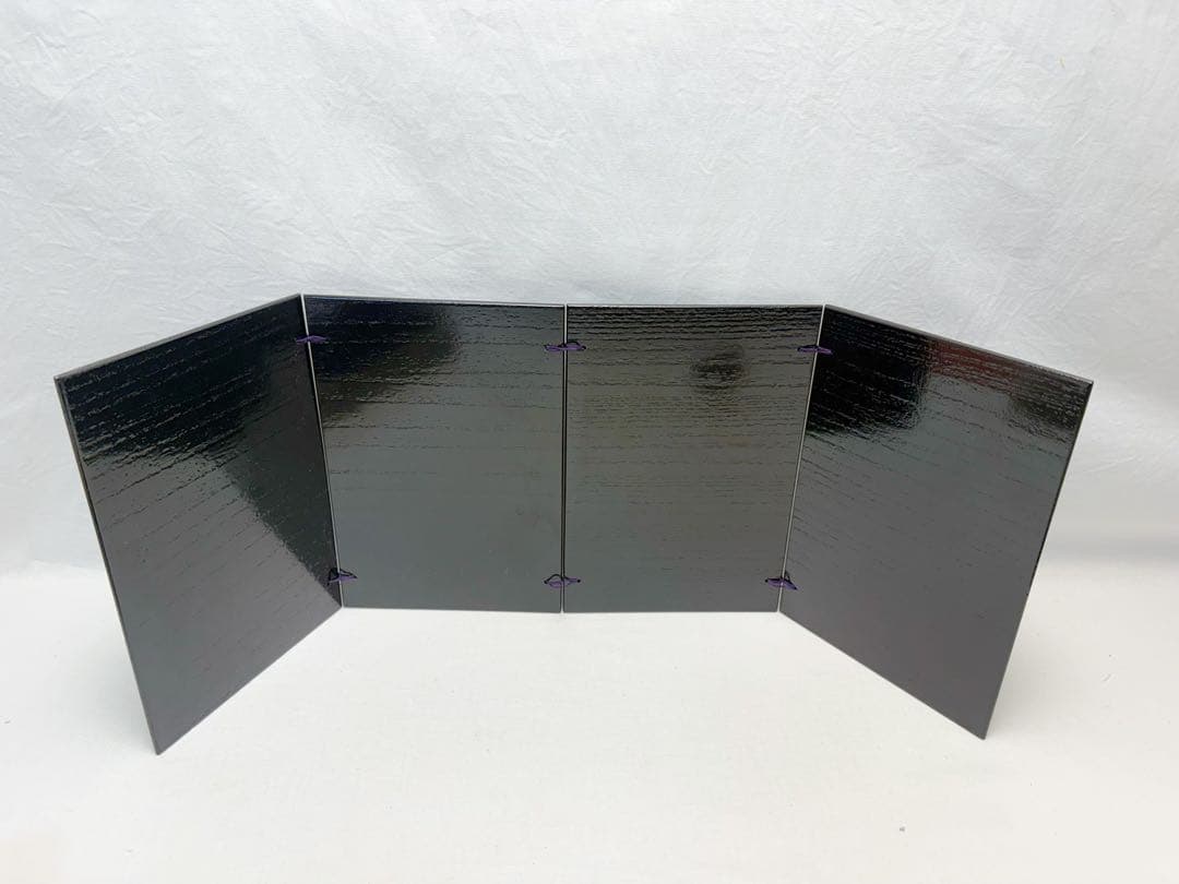 未使用 茶道具 桐木地溜塗 器据 と溜塗 和敬板 小羽根 うぐいす針4点 元箱