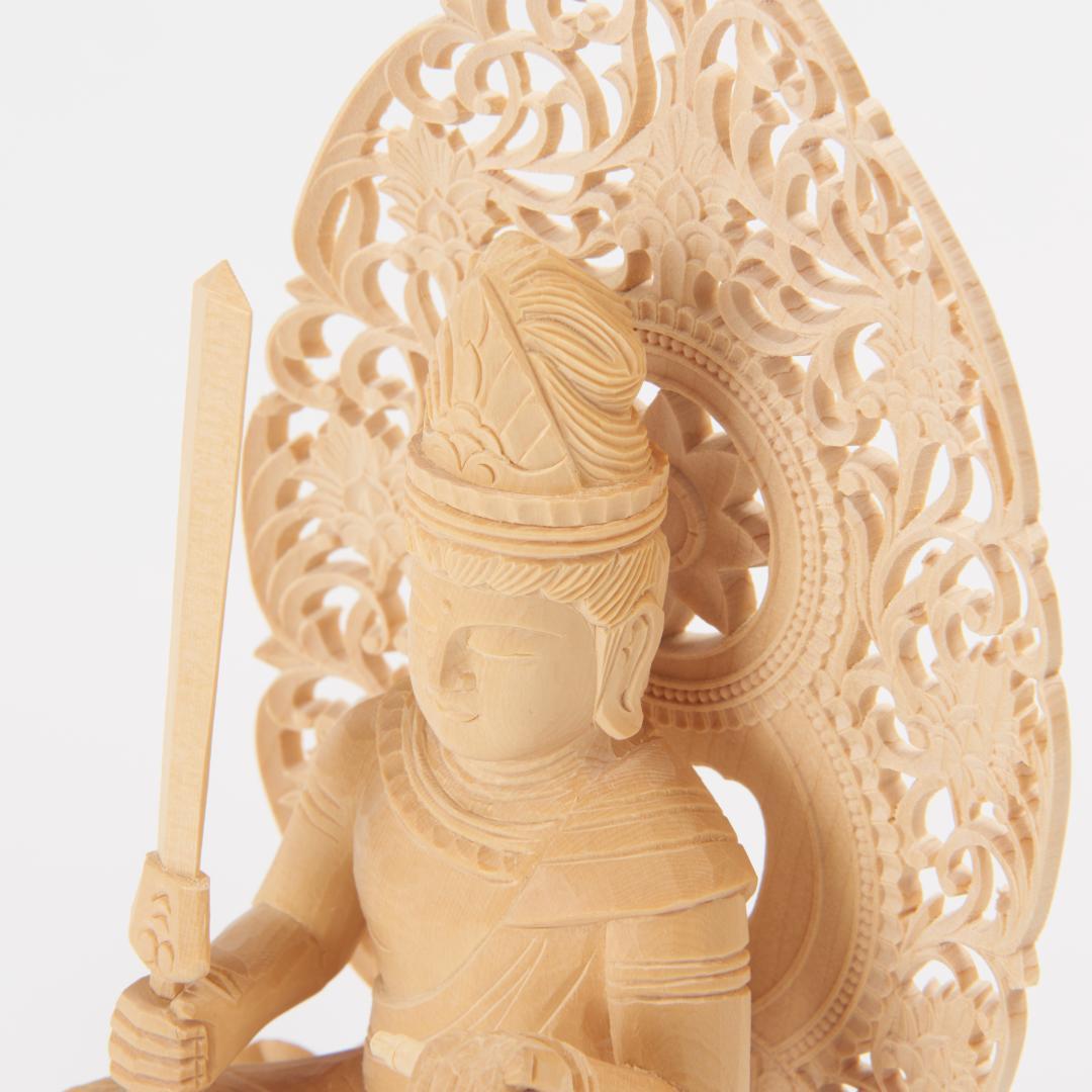 桧　２.５寸　文殊菩薩　＃０５３