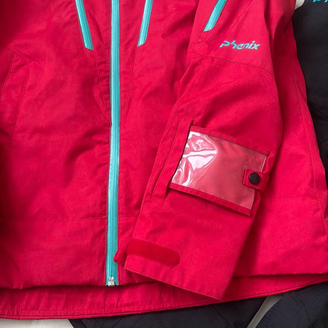 【訳あり】 フェニックス レディーススキーウェア 上下セット 赤黒