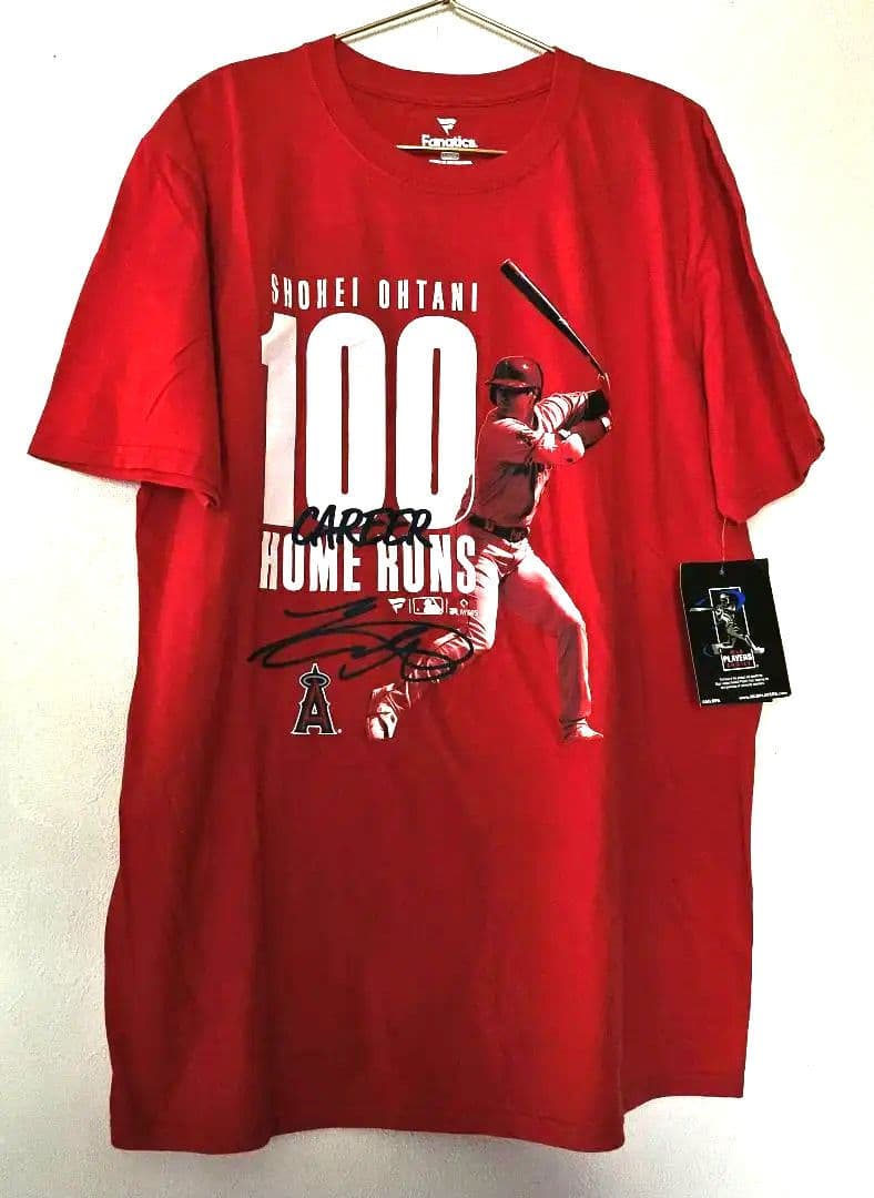 【希少＆タグ付】大谷翔平　Ｌ　MLB通算100号ホームラン記念Ｔシャツ
