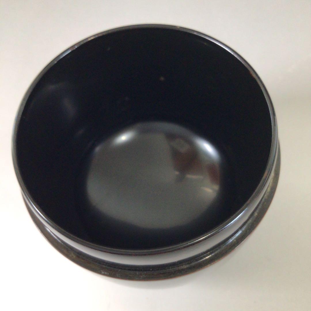 Ｓ９６　棗　『秀峰作』『黒漆塗』『中棗』　共箱　茶道具