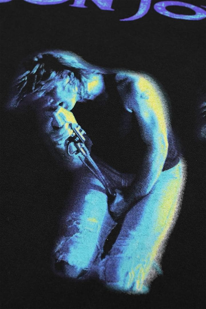 S327/USA製 90s BON JOVI Tシャツ シングルステッチ L 黒