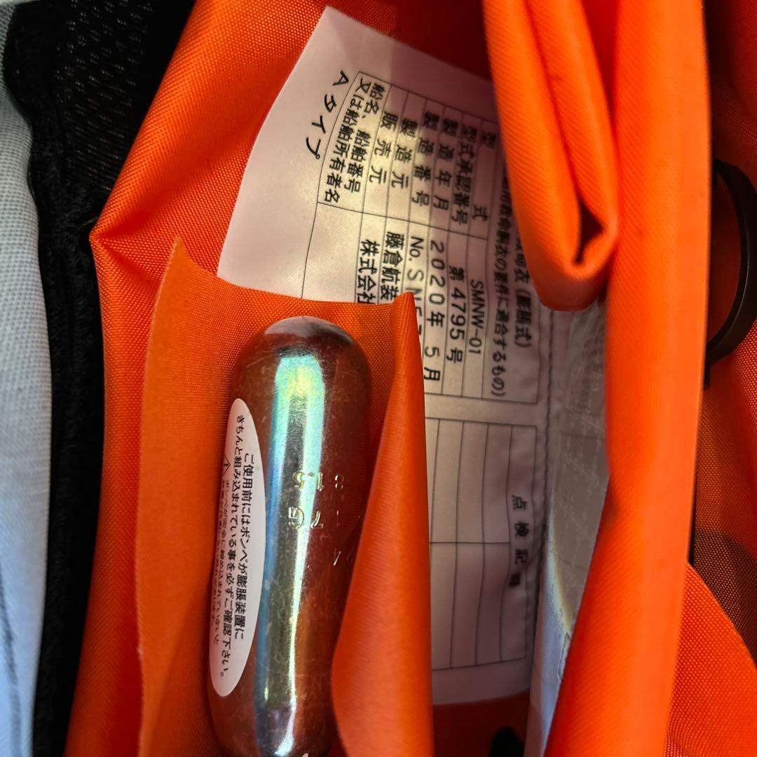 シマノ ライフジャケット 腰タイプ VF-SNNMW-01 黒　桜マーク付き