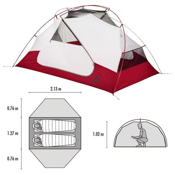 MSR ELIXIR2(エリクサー2)グレー ドームテント