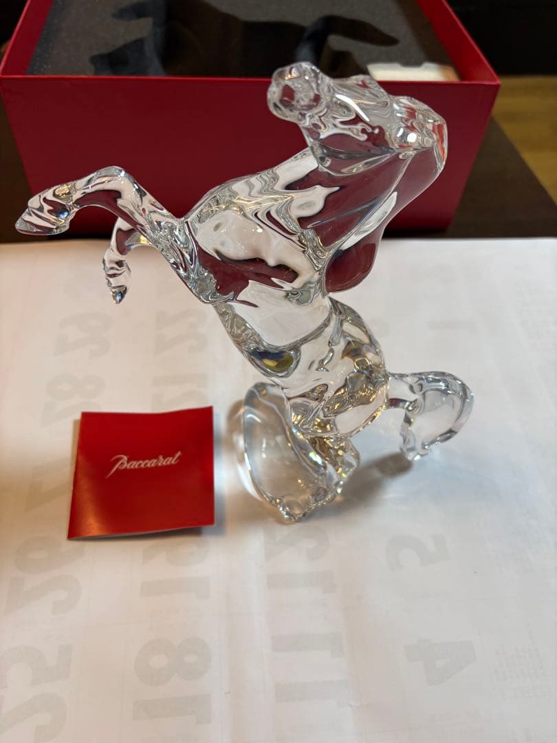 バカラ クリスタルガラス 馬の彫刻
