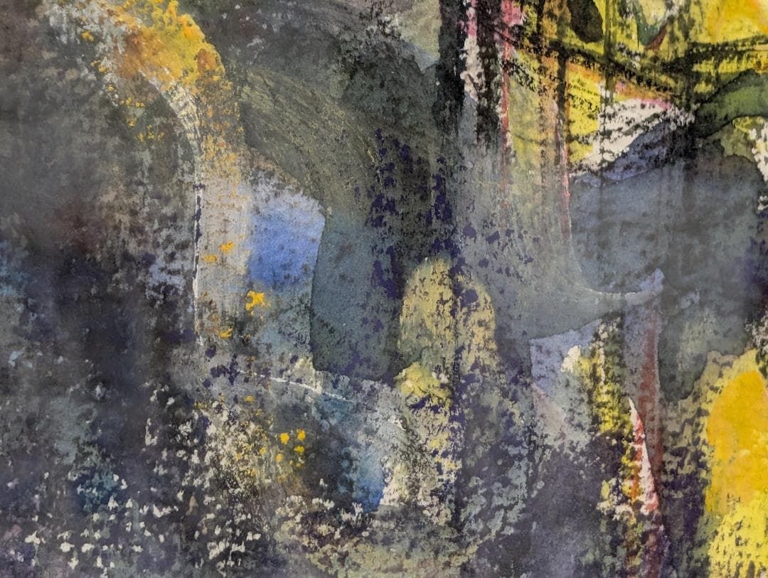 美術品　絵画　水彩　ガッシュ8号M型