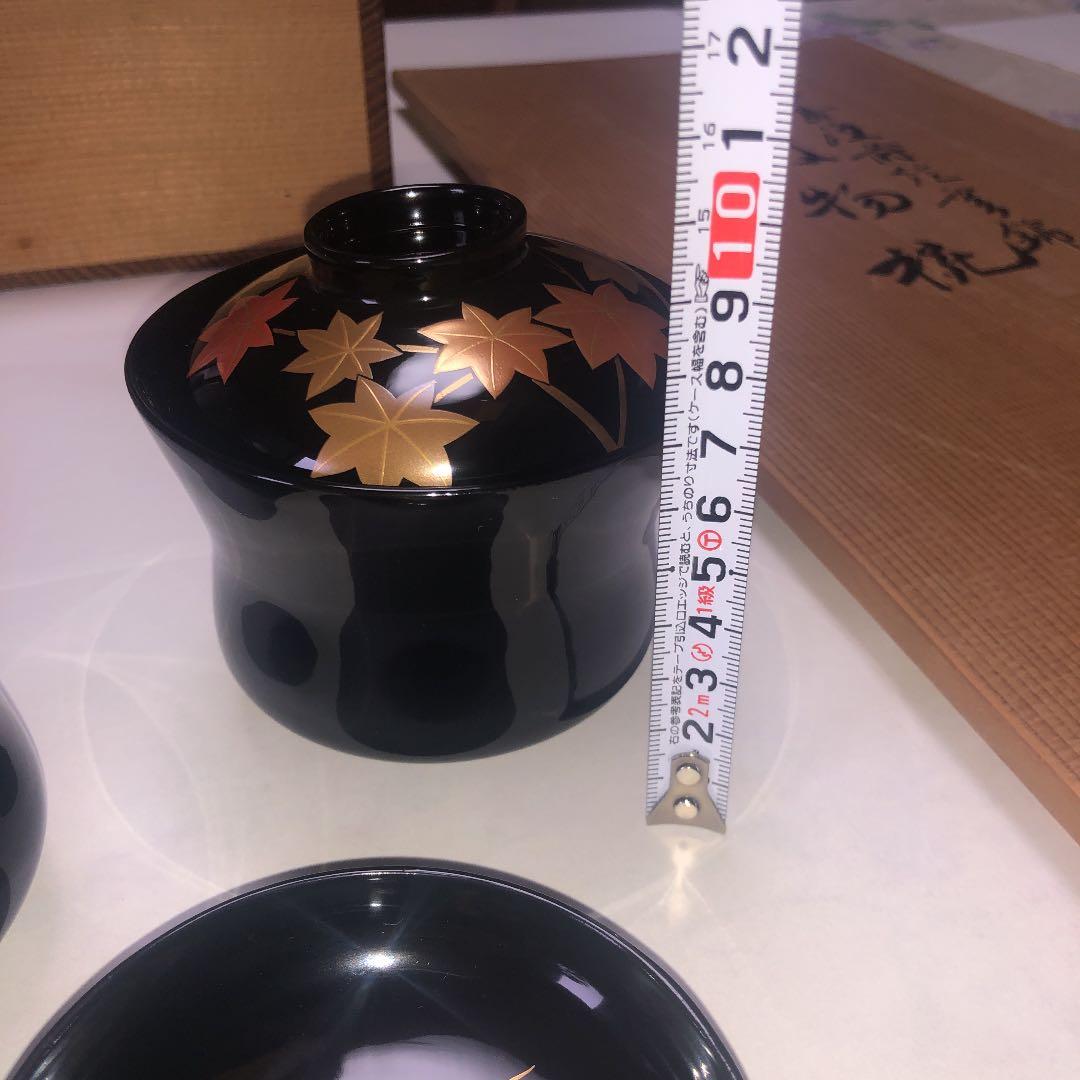 68%OFF【未使用品】輪島塗蒔絵雲錦　小吸い物腕　十客