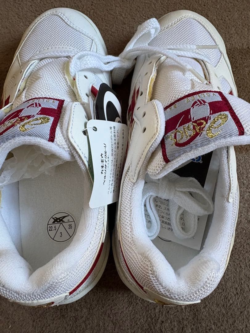 ☆レア商品☆ASICS バレーボールシューズ ホワイト/レッド22.5