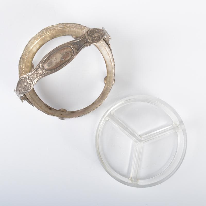 アンティーク　生駒製　銀着　小物入　N　4179