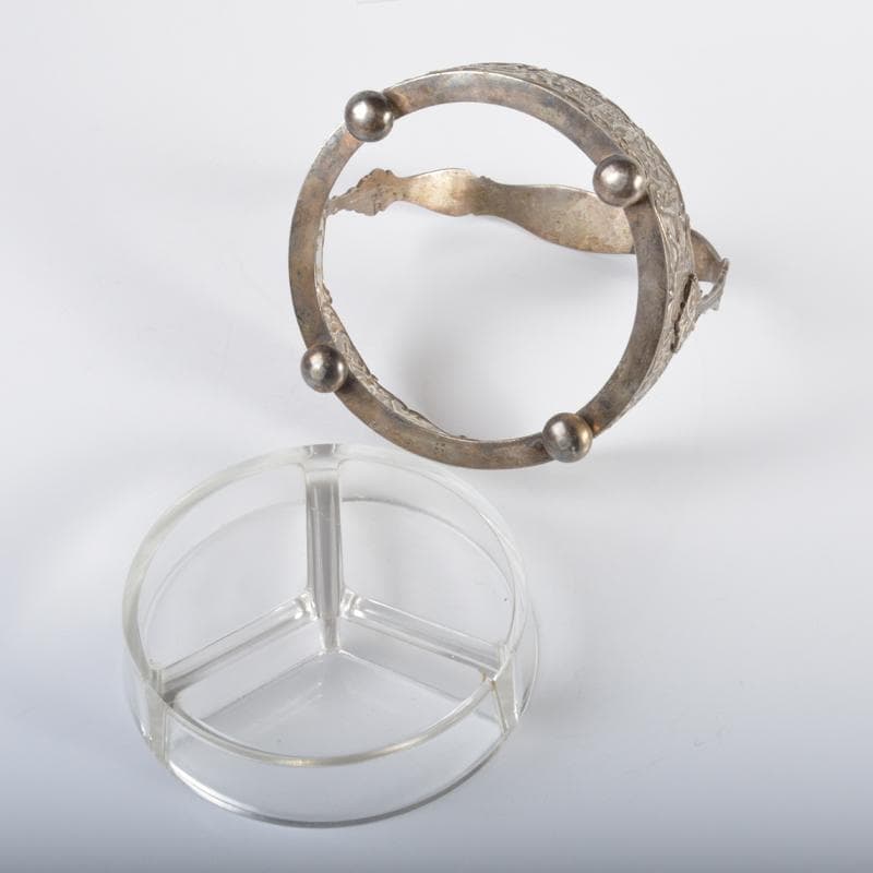 アンティーク　生駒製　銀着　小物入　N　4179