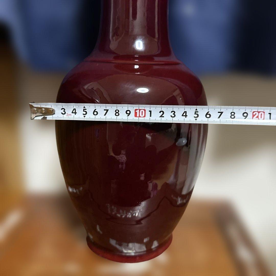 花瓶　中国花瓶　辰砂　中国美術　骨董品　景徳鎮　清時代