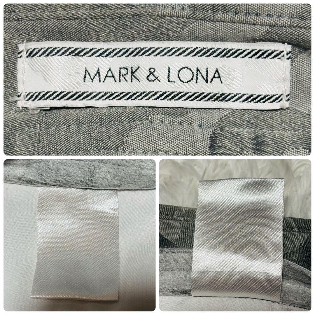 美品 マークアンドロナ パンツ グレー カモフラ 迷彩 スカル ストレッチ L