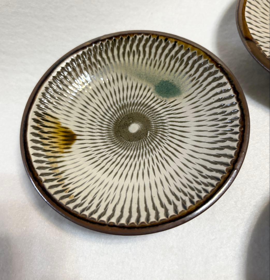 小石原焼 飛鉋 銘々皿 柳瀬真人 柳瀬真一 柳瀬本窯元 伝統工芸品 和食器