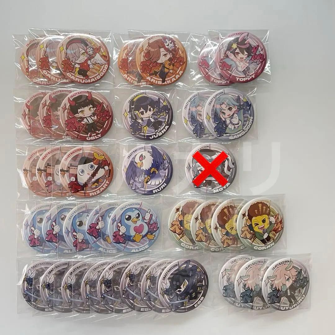 CrazyRaccoon CR CRストア 缶バッジ