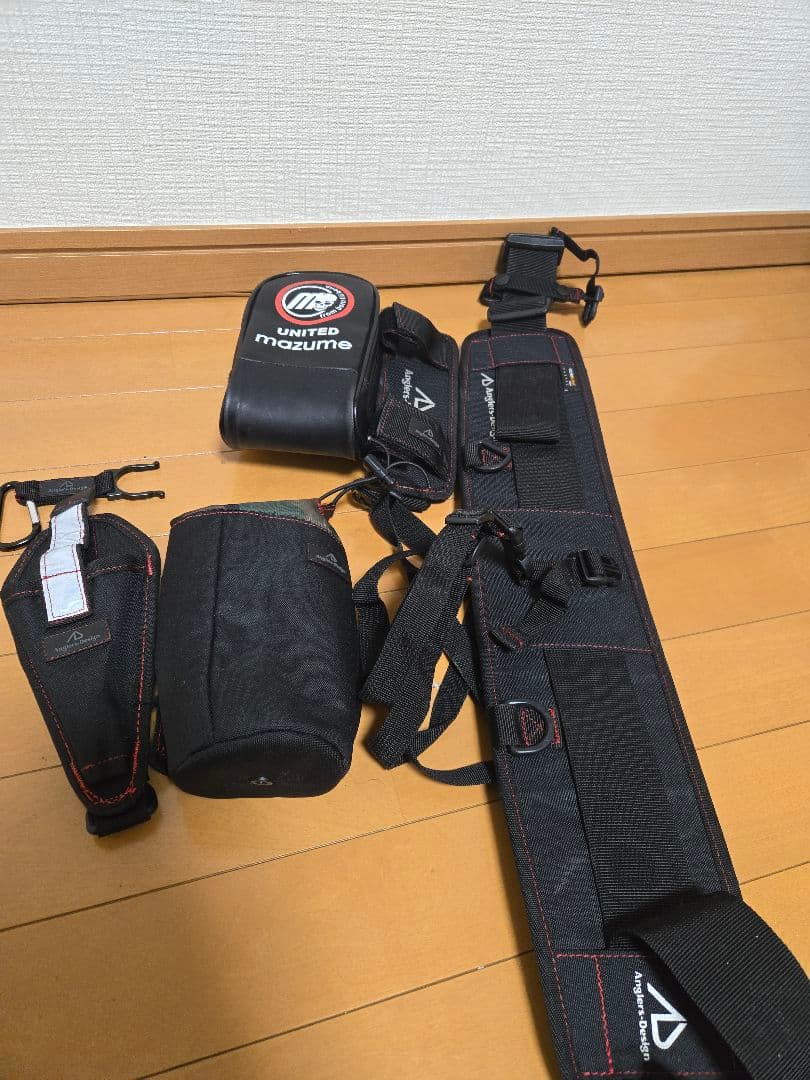 アングラーズデザイン　エクストリーム3 レッド　サポートベルト他アタッチメント有