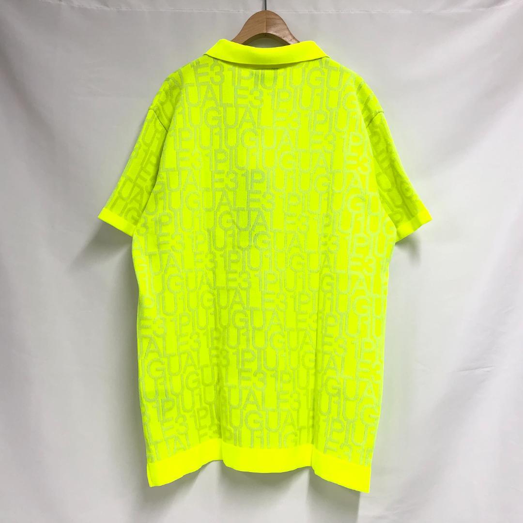 ○★新品未使用　1PIU1UGUALE3 ゴルフニットポロシャツ　V　イエロー系