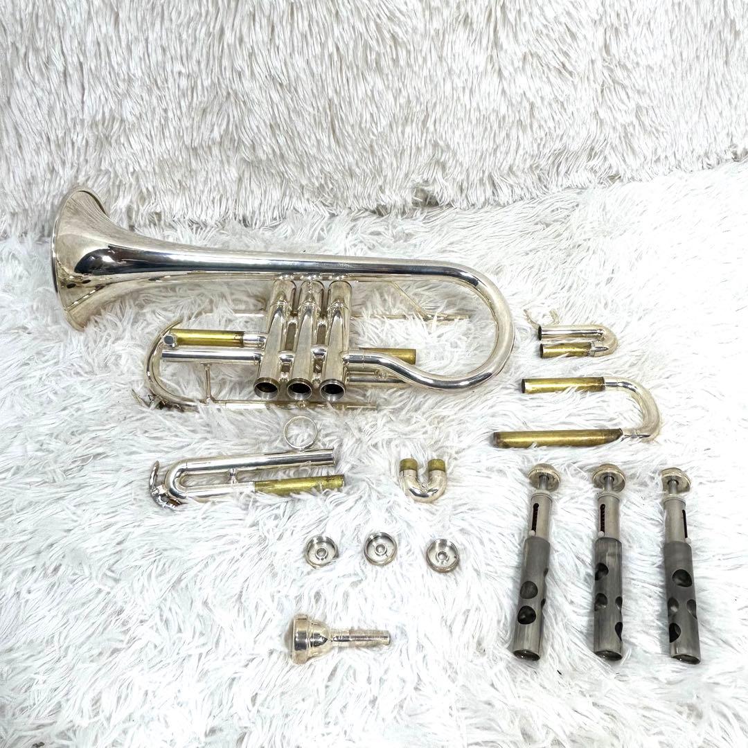 【美品】YAMAHA ヤマハ YCR-3330S コルネット シルバー 動作確認