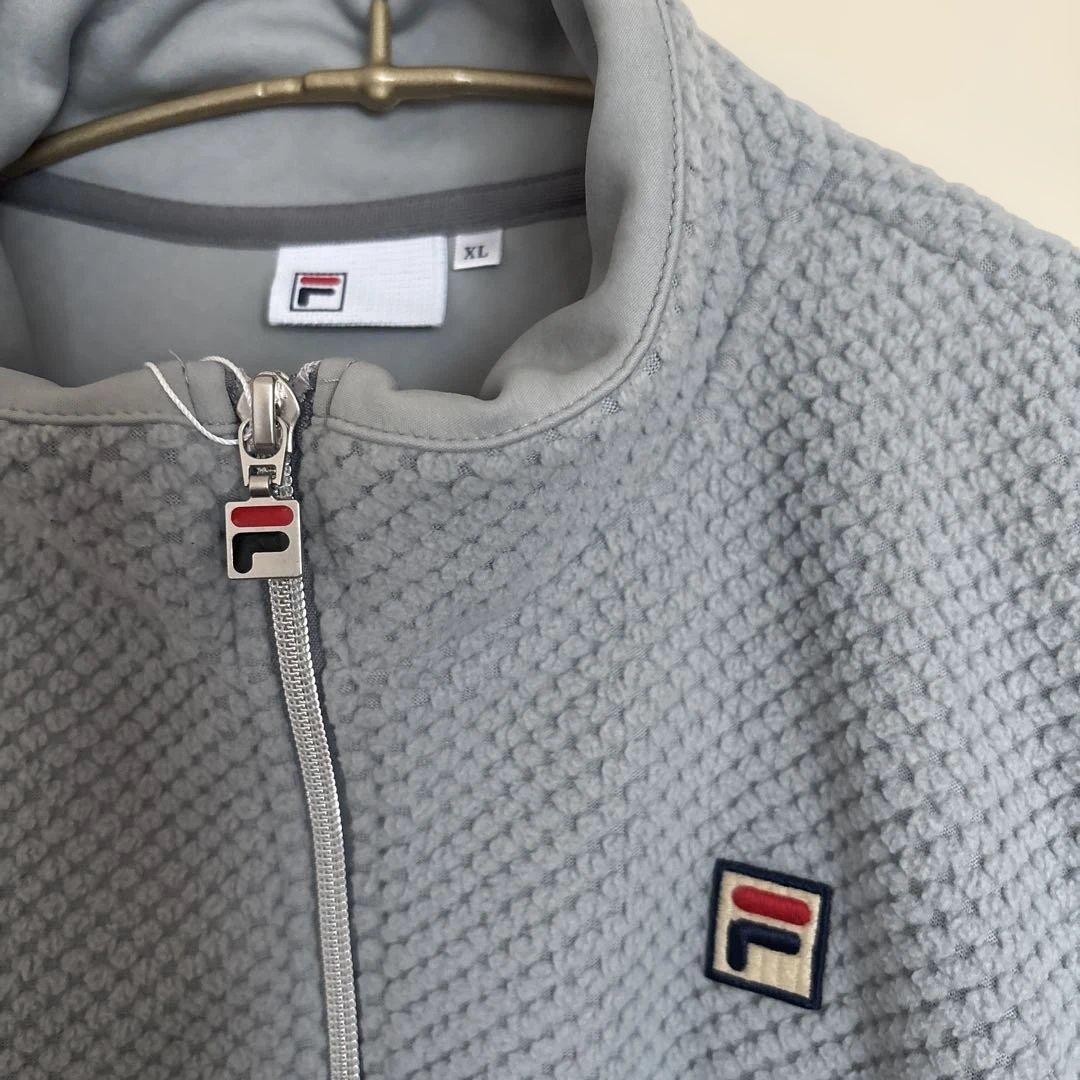 タグ付き未使用品！FILA レディースモコモコ素材グレー ジャケット XL