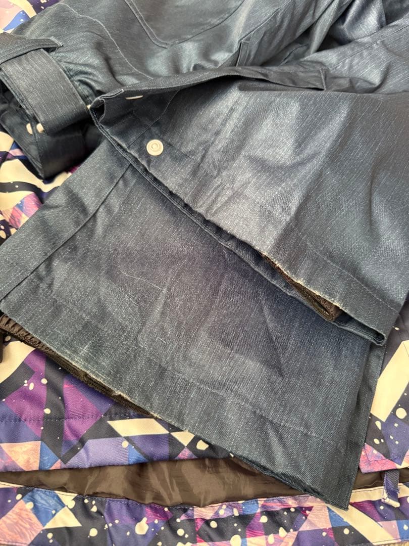 【S】スキースノーボードウェア上下 レディース 防水 防寒 紫 青 白 フード付