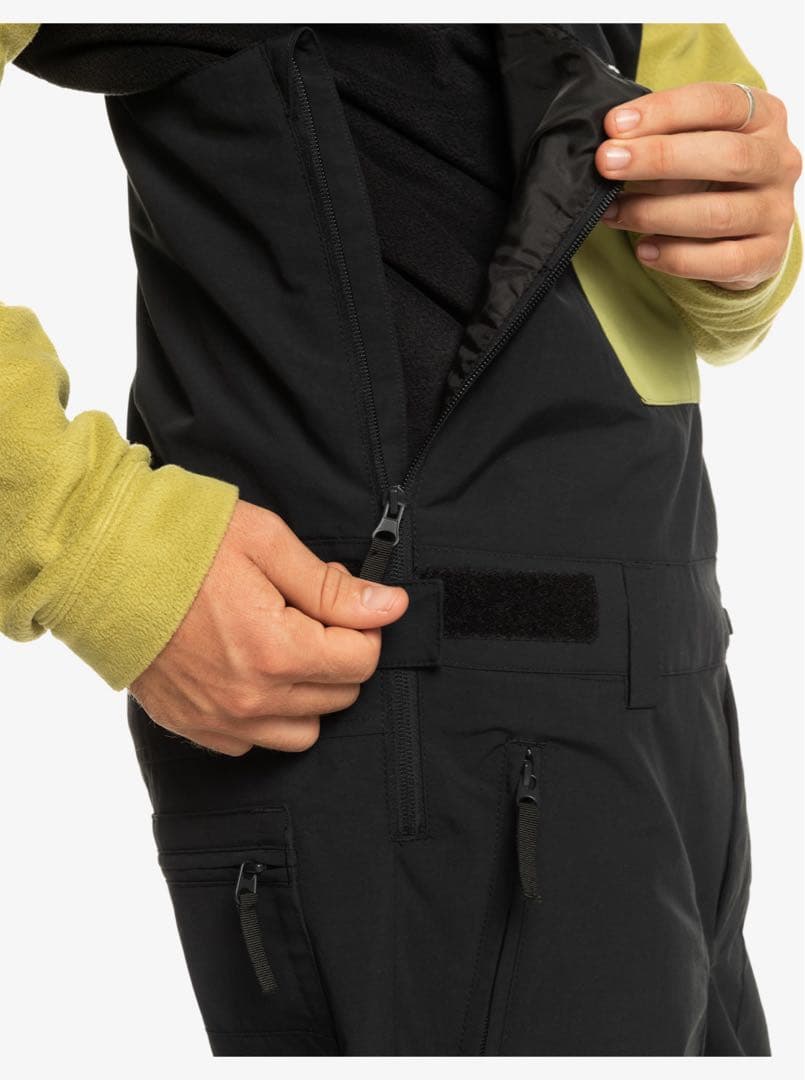 送料無料 新品 QUIKSILVER スノーウェア ビブパンツ M BLK
