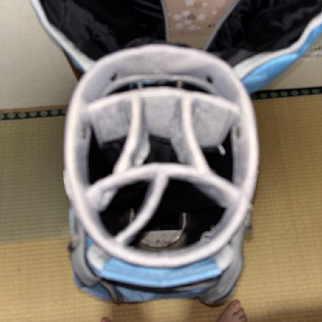 水色 ハート刺繍 キャディバッグ