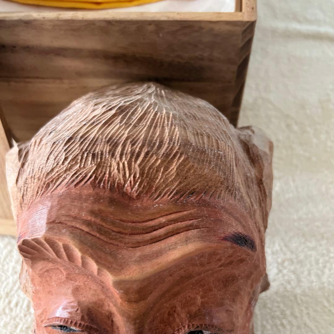 前島秀章昨　柿の木猿お面　1991年春