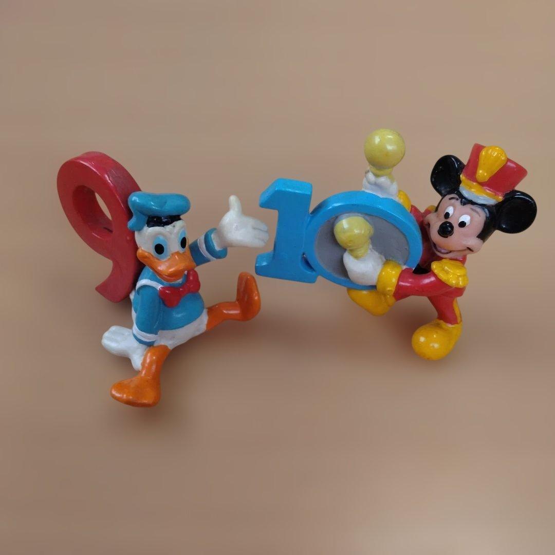 ディズニー仲間たち　数字フィギュア　ソフビ　レトロ　　レア