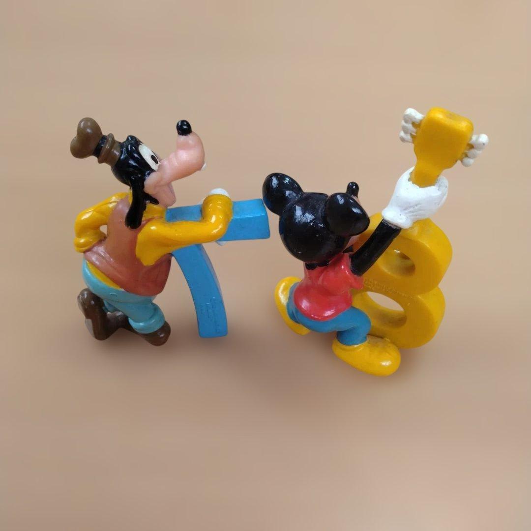 ディズニー仲間たち　数字フィギュア　ソフビ　レトロ　　レア