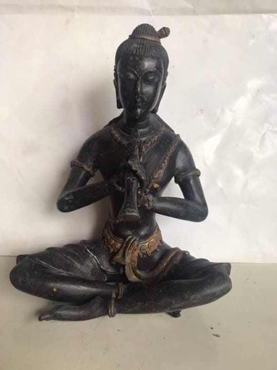 仏像，古董，珍藏，古銅製撒金，鎮宅，辟邪，古美術品，高2⃣️9⃣️cm，重3⃣️5⃣️0⃣️0⃣️克