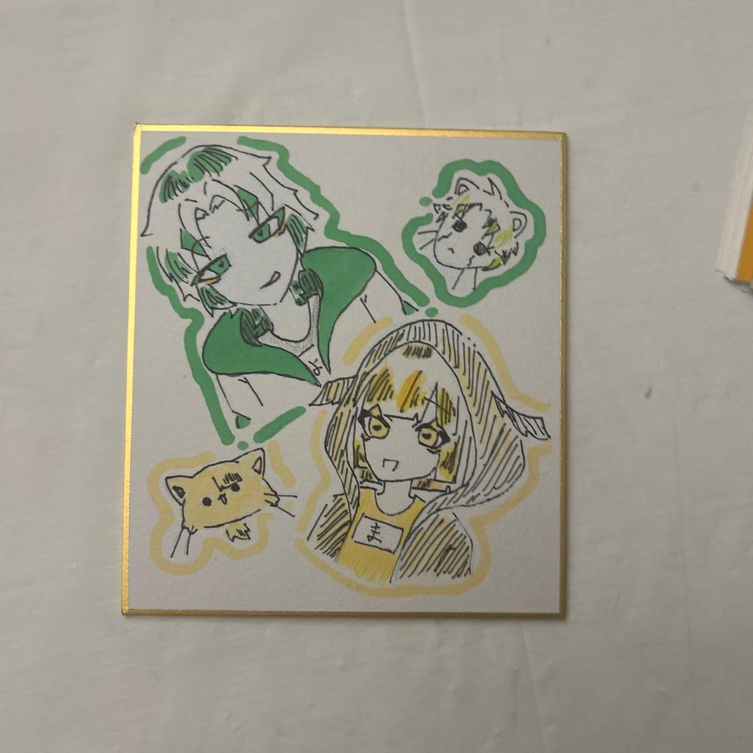 色紙　手描きイラスト