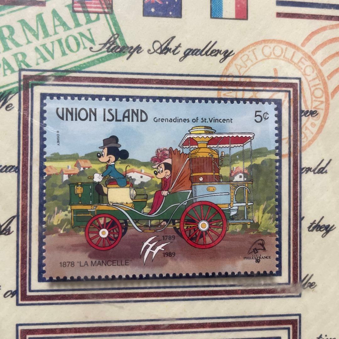 ディズニー 切手アート エアメール フレーム アートギャラリー