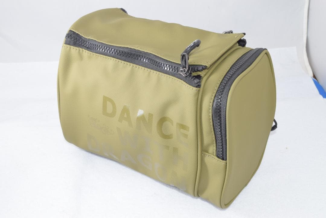 新品☆ダンスウィズドラゴン コーティング ナイロン ポーチ☆カートバック☆カーキ