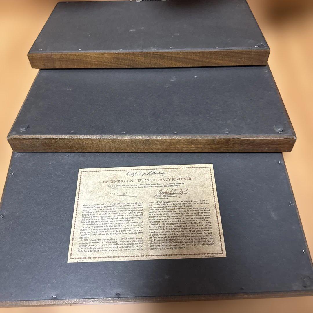 フランクリン・ミント 装飾銃 無可動 銃 額入り模型 3点セット