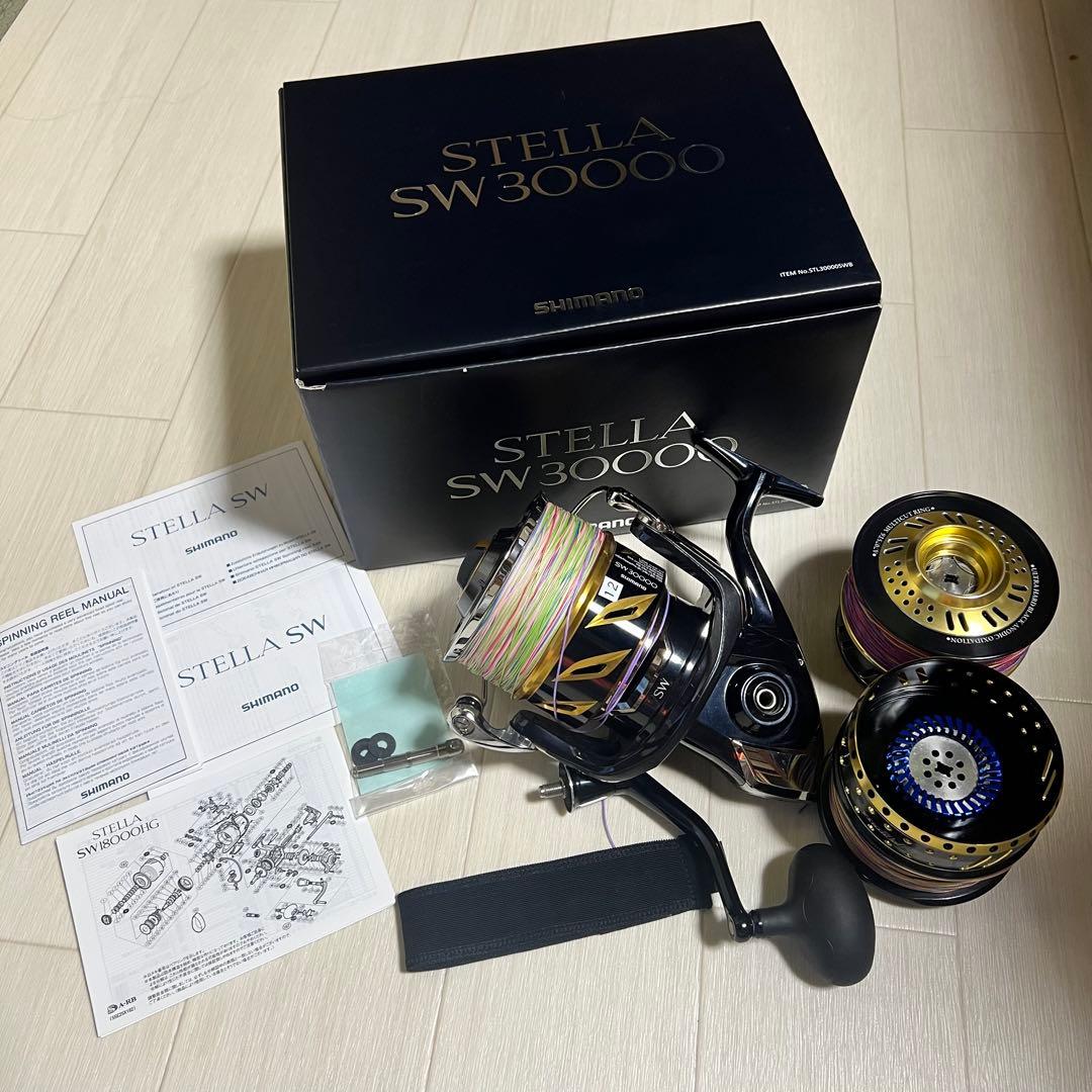 SHIMANO STELLA SW30000 スピニングリール、スプール2個付き