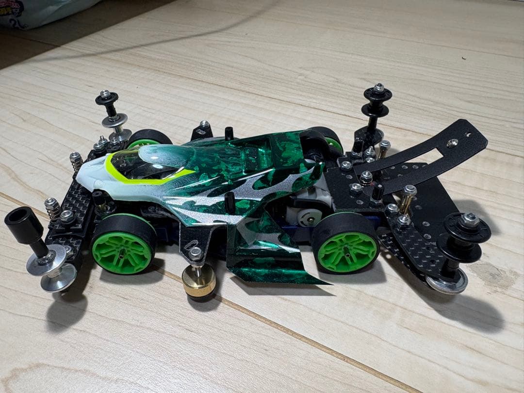 本日までの出品‼︎ サンダーショット　VZシャーシ　ミニ四駆　完成品　タミヤ純正