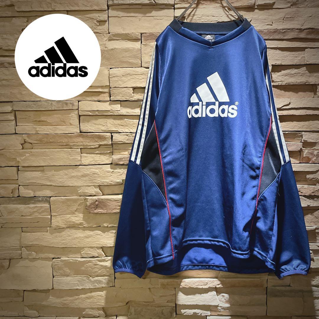 【美品】y2k/常田大希/adidas/長袖ゲームシャツ/デカロゴ/絶妙配色/L