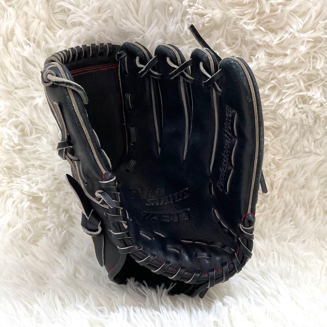 美品 軟式 グラブ ネオステイタス 投手用 ブラックBRGB31811-右投用