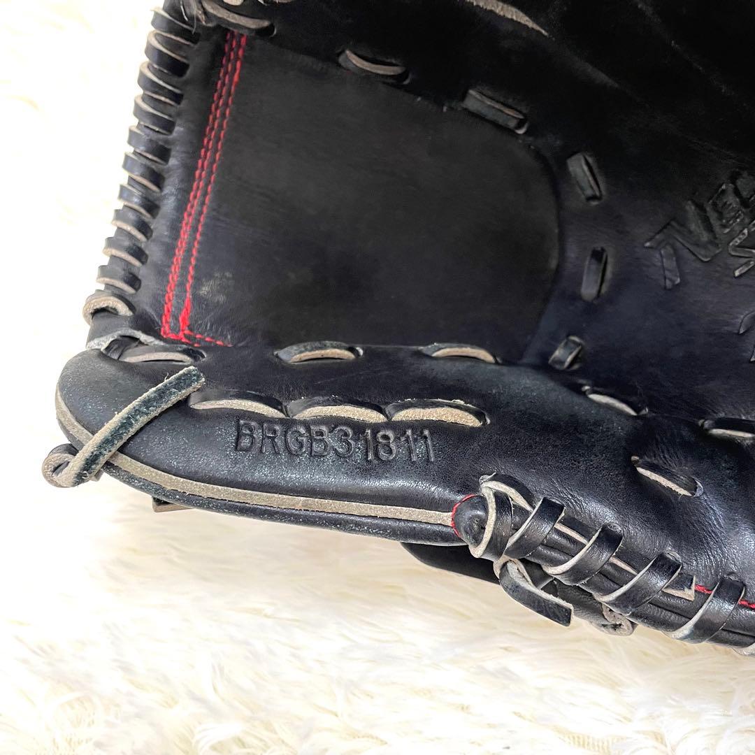 美品 軟式 グラブ ネオステイタス 投手用 ブラックBRGB31811-右投用