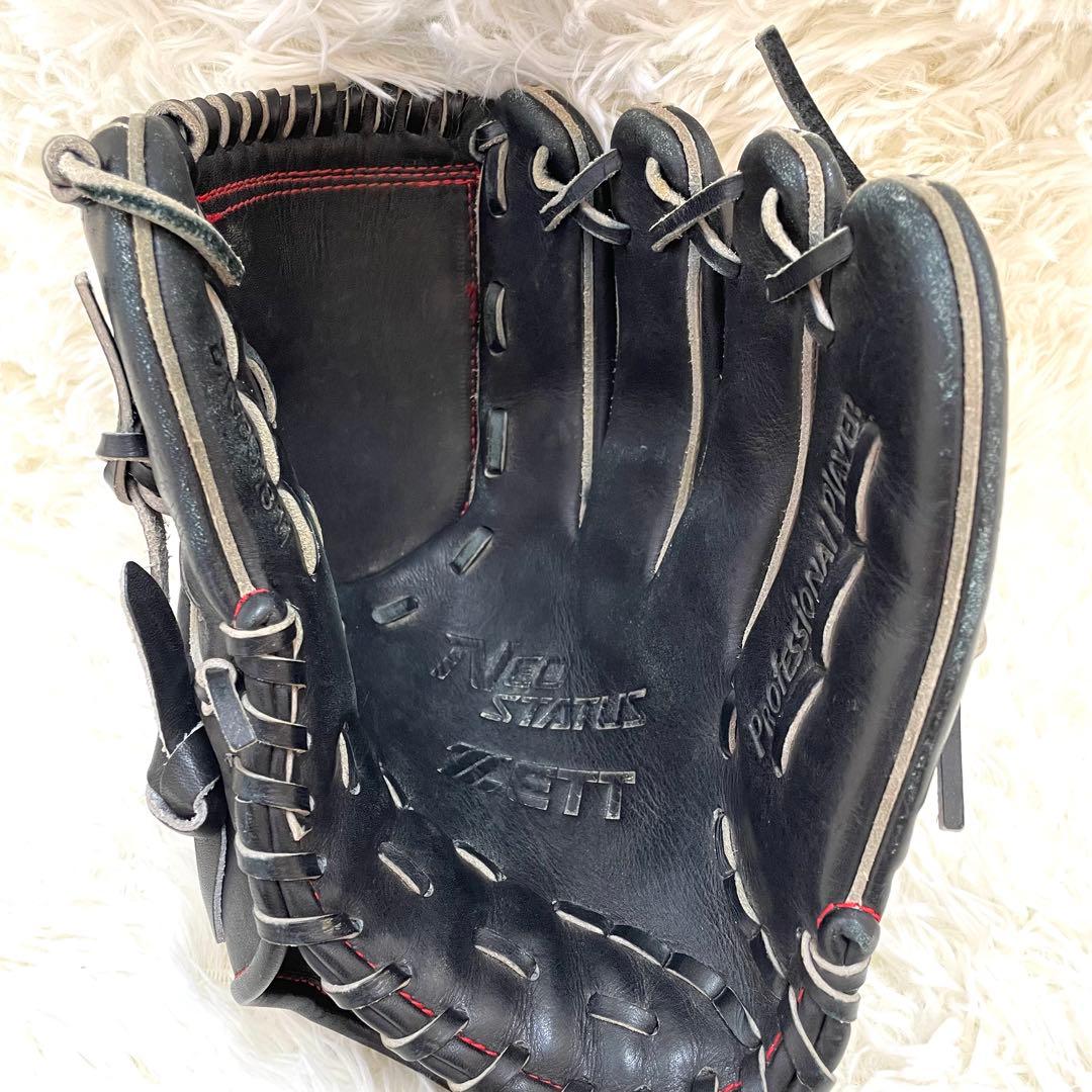 美品 軟式 グラブ ネオステイタス 投手用 ブラックBRGB31811-右投用
