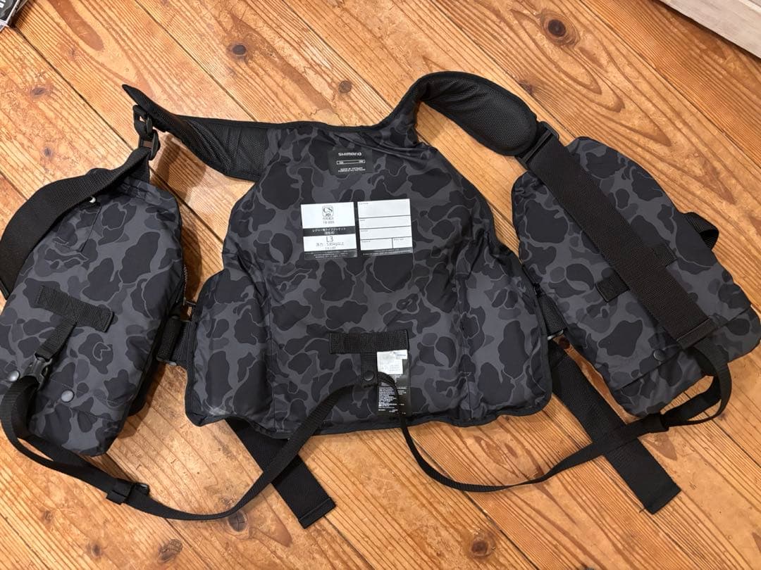 【中古】SHIMANO フィッシングベスト ／ゲームベストライト/VFー068T