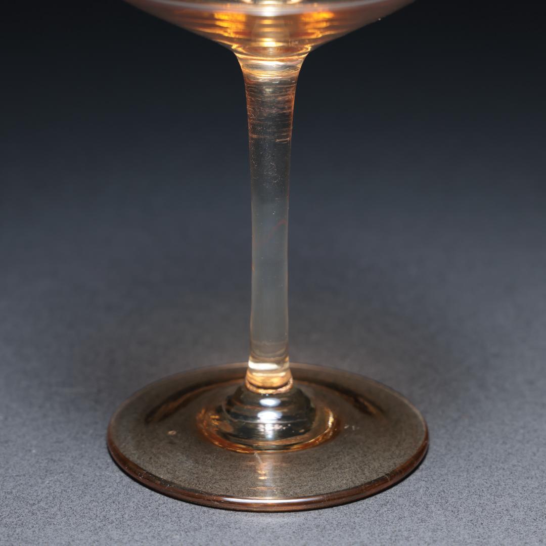 【美品】　アンティークグラス　エナメル彩　花　ポピー　色変わり　R1337ダI